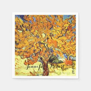 Serviettes En Papier Art célèbre, Le Mulberry Tree. Vincent van Gogh.