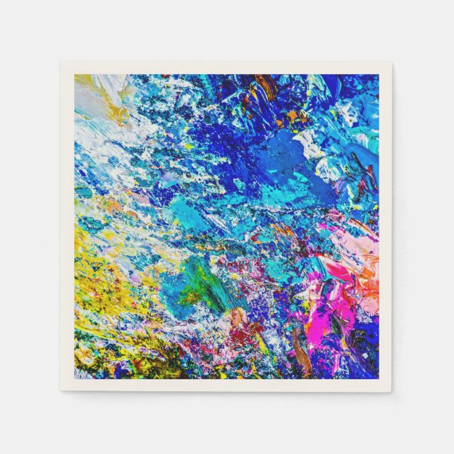 Serviettes En Papier Art de la palette de couleurs (Devant)