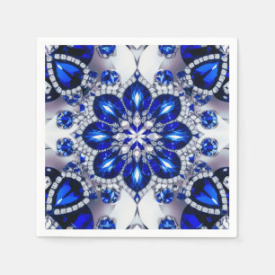 Serviettes en papier avec Bule White Colour Design