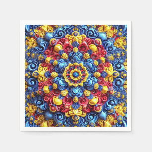 Serviettes en papier avec des couleurs roumaines D