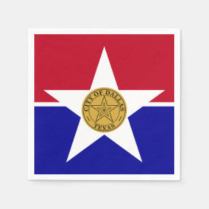 Serviettes en papier avec le drapeau de Dallas