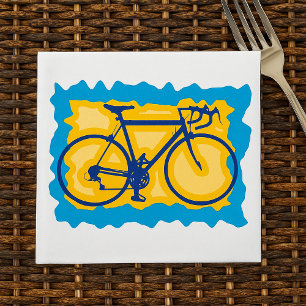 Serviettes en papier avec symbole de vélo