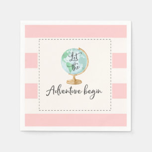 Serviettes En Papier Aventure commence Baby shower Party Napkin