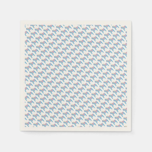 Serviettes en papier baby shower avec Chevaux de D (Devant)