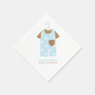 Serviettes En Papier Baby shower bleu bébé