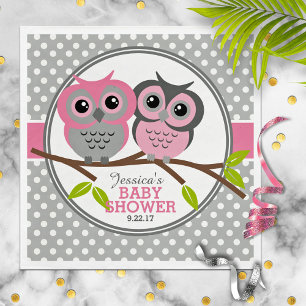 Serviettes En Papier Baby shower de Chouettes adorables