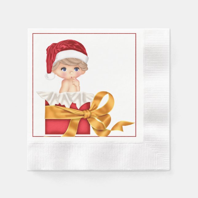 Serviettes En Papier Baby shower de Noël Napkin (Devant)