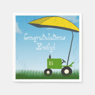 Serviettes En Papier Baby shower de tracteur