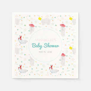 Serviettes en papier Baby shower des années 80