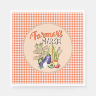 Serviettes En Papier Baby shower du marché d'agriculteurs