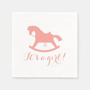 Serviettes En Papier Baby shower en silhouette Cheval Rocheuse serviett