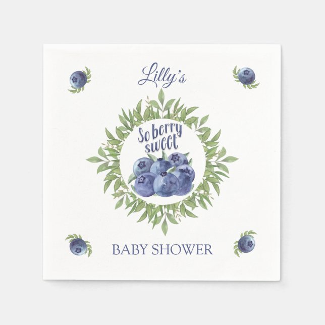 Serviettes en papier baby shower sucré (Devant)