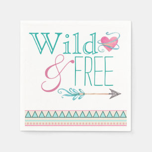 Serviettes En Papier Baby shower tribal de filles