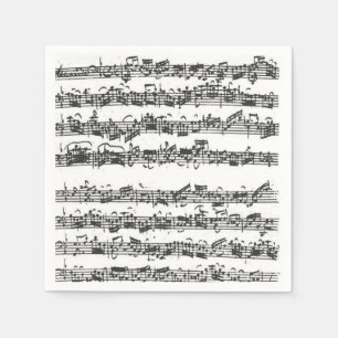 Serviettes En Papier Bach Cello Suite Music Manuscrit