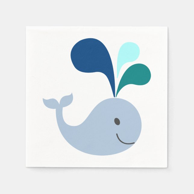 Serviettes En Papier Baleine (Devant)