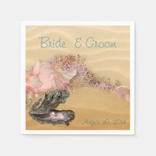 Serviettes En Papier Beach Wedding Sandy Shore