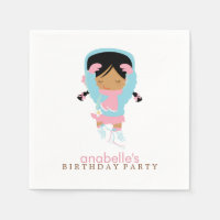 Belle Figure Skater Fête d'anniversaire de fille