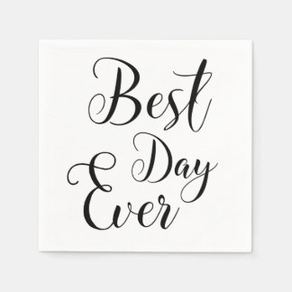 Serviettes en papier "Best Day Ever"