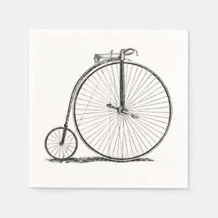 Serviettes En Papier Bicyclette à grande roue Penny Farthing