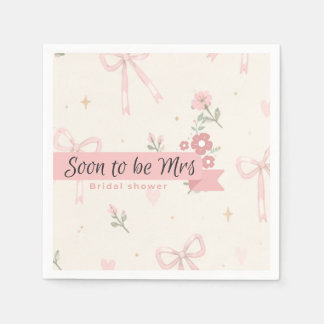 Serviettes en papier Bientôt Mme