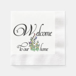 Serviettes En Papier Bienvenue chez nous