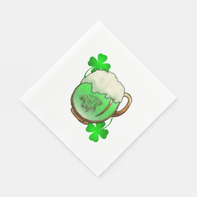 Serviettes En Papier Bière verte (Coin)