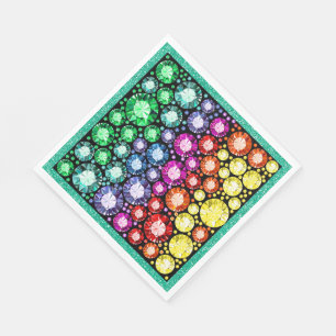 Serviettes En Papier Bijoux à billes Image Napkins