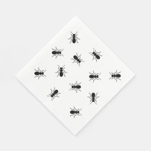 Serviettes En Papier Black Ants Jardin BBQ Drôle Pique-nique
