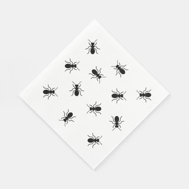 Serviettes En Papier Black Ants Jardin BBQ Drôle Pique-nique (Coin)