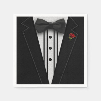 Serviettes En Papier Black Tuxedo