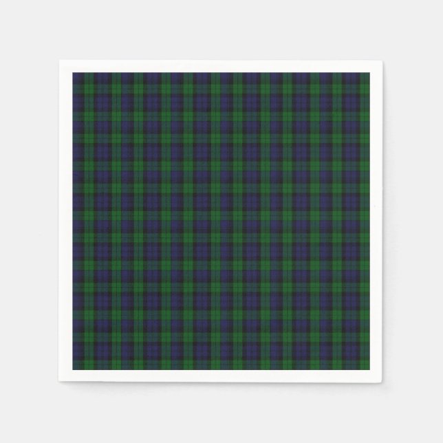 Serviettes En Papier Blackwatch Tartan (Devant)