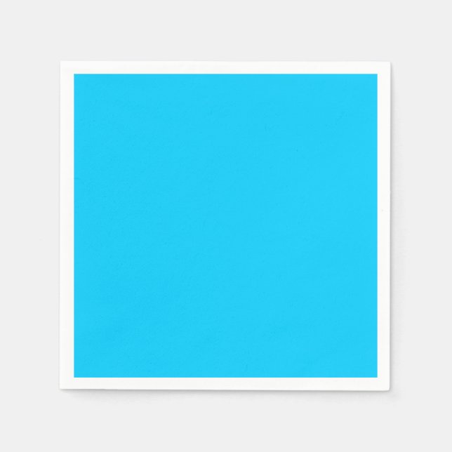Serviettes En Papier Blanc Arrière - plan bleu Aqua couleur solide (Devant)