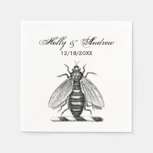 Serviettes En Papier Blason Préparatoire Emblème de la Ruche Vintage