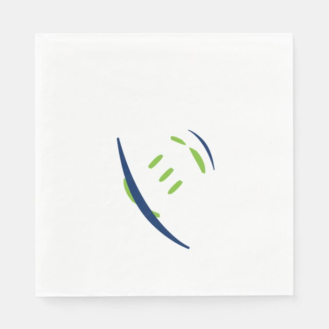 Serviettes En Papier Bleu et vert Luuncheon Napkins sans bordure (Devant)