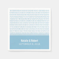 Bleu Geek Chic Code Binary Papier Napkins