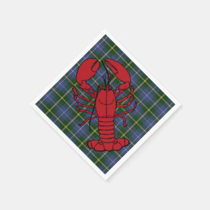 serviettes en papier bleu Nouvelle-Écosse homard t
