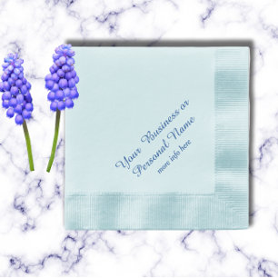serviettes en papier bleues personnalisées