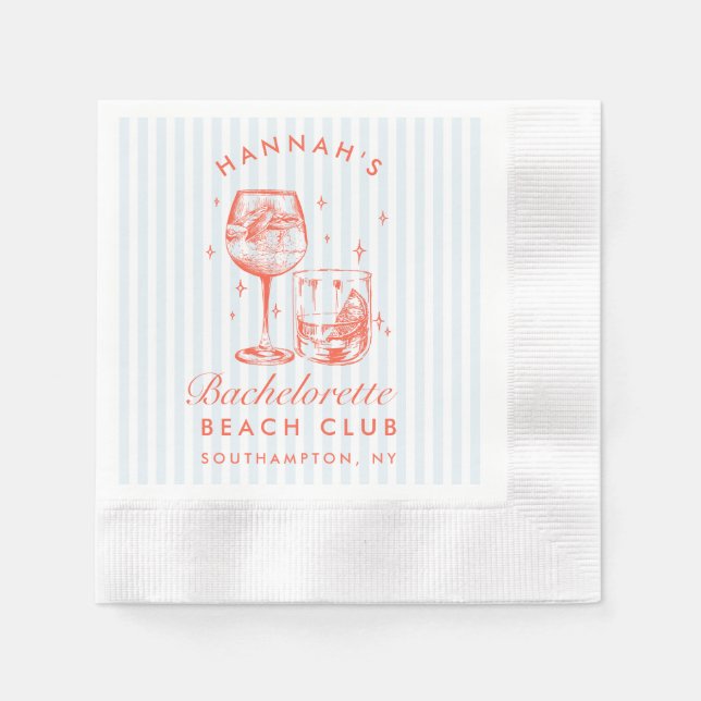 Serviettes en papier bleues pour enterrement de vi (Devant)