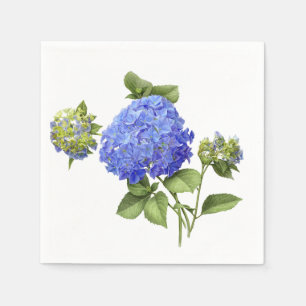 Serviettes En Papier Blue Hydrangeas