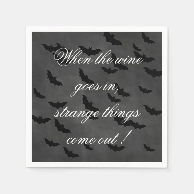 Serviettes En Papier Boire du vin Halloween Napkin (Devant)