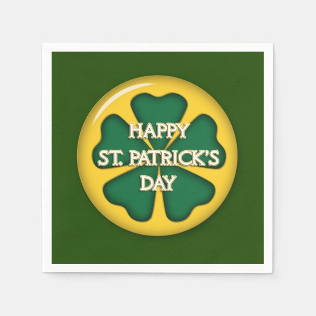 Serviettes En Papier Bonne Saint Patrick's Day (Devant)