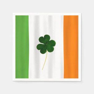Serviettes En Papier Bonne St. Patrick's Day Irlandais Drapeau Shamrock