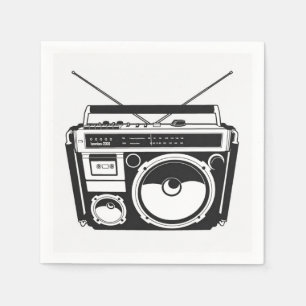 Serviettes En Papier Boombox des années 80