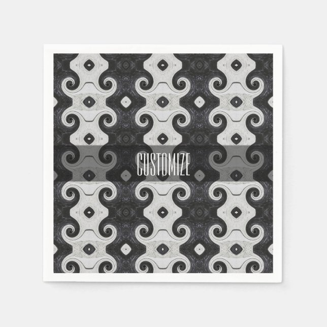 Serviettes En Papier Boucles d'yeux en diamant Abstrait Motif serviette (Devant)