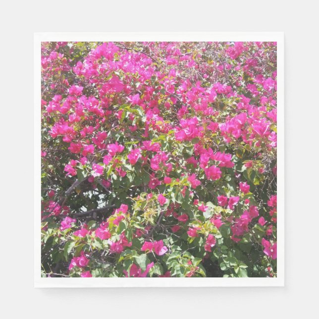 Serviettes En Papier Bougainvilliers roses mignonnes Bush Papier à impr (Devant)