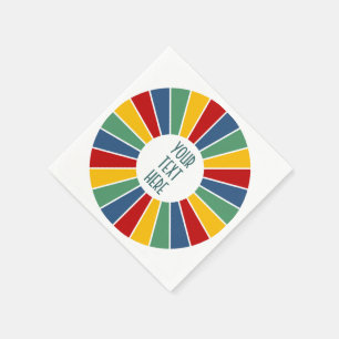 Serviettes En Papier BOUTON RAYS I + votre photo, texte, monogramme