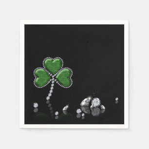 Serviettes En Papier Brilliant Happy St. Patrick's Day Diamonds