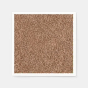 Serviettes En Papier Brun naturel en cuir de Faux