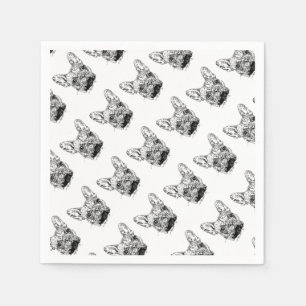 Serviettes En Papier bulldog français