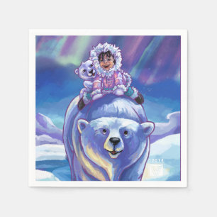 Serviettes En Papier Bus à ours polaire